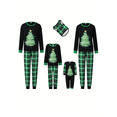 thumbnail image 1 of AIGUR Matching Family Christmas PJs, Tree Letter Plaid Print Soft Holiday Pajamas for Whole Family, 1 of 9
