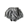 thumbnail image 1 of Argulvti Women's Summer Casual Pajama Shorts Polyester Elastic Band Ruffle Trim/Plaid/Solid Color/Duck Print Leisure Lounge Shorts, 1 of 7