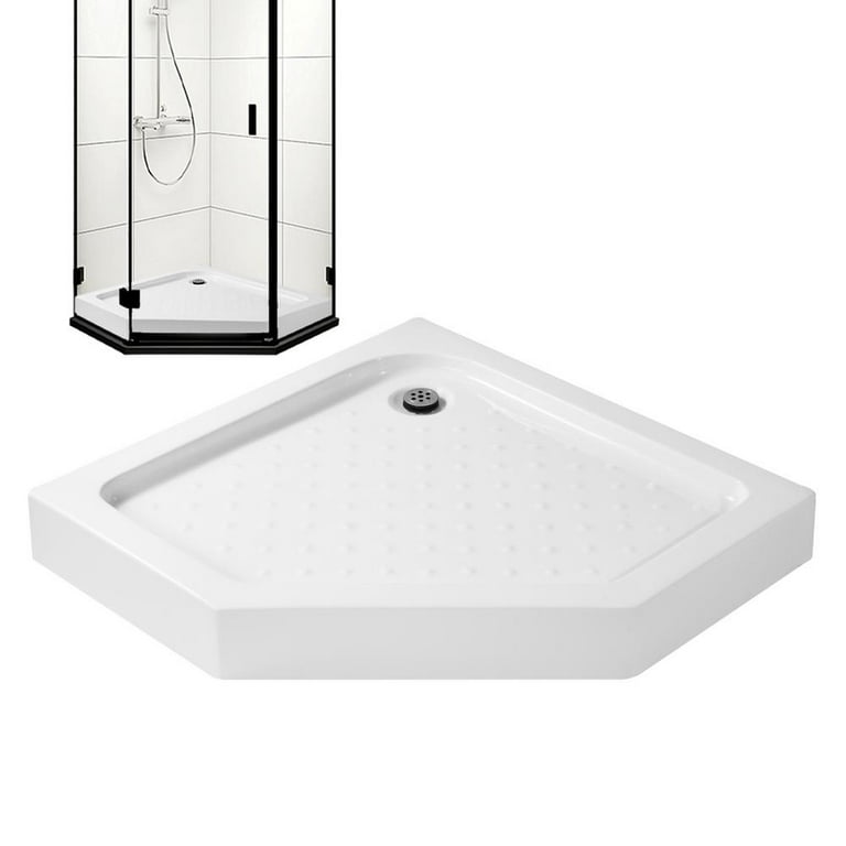 36 in. x 36 in. Center Drain 6 in. Shower Base in White 36 in. x 36 in. Center Drain 6 in. Shower Base in White
