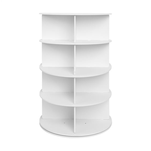 AIHOME 360 Shoe Organizer Rotate 4-Tier White Rotating Shoe Rack Shoe Carousel 360 Degrees Revolving Shoe Organizer Tower for Entryway Closet Corner calm