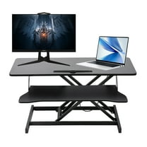 AIHOME Adjustable Risers for Desk Standing Desk Topper Standing Computer Desk with Keyboard Tray Laptop Workstation for Home Office School lovable