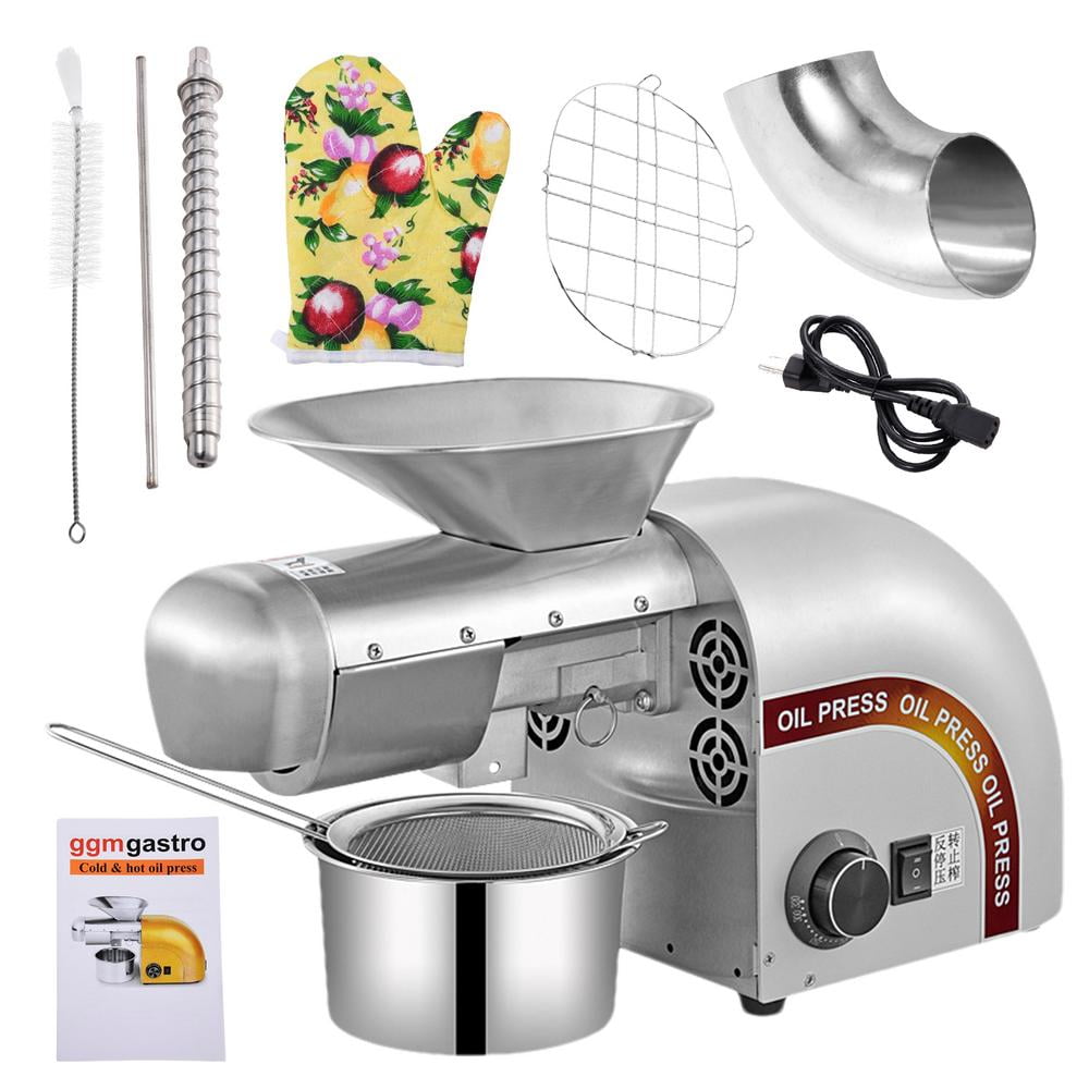 AIHOME Oil Extraction Machine For Home 1800W Cold & Hot Electric Automatic Oil Press Extractor Stainless Steel Cold & Hot Press Oil Extractor Organic Oil Expeller Household For Amaranth valuable