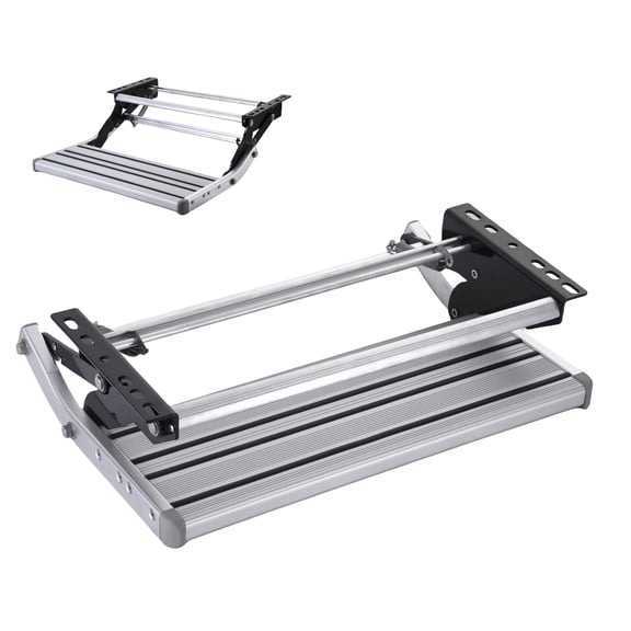 AIHOME RV Entry Steps Aluminum Travel Trailer Steps 330 Lbs Load Folding Mobile Home Stairs for Caravans Motorhomes Travel Trailers