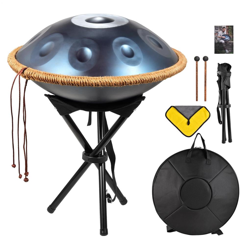 AIHOME Steel Pan Instrument 9 Notes Meditation Drum 18 Inches in G Minor Handpan Set Metal Musical Instrument for Yoga Meditation Performance