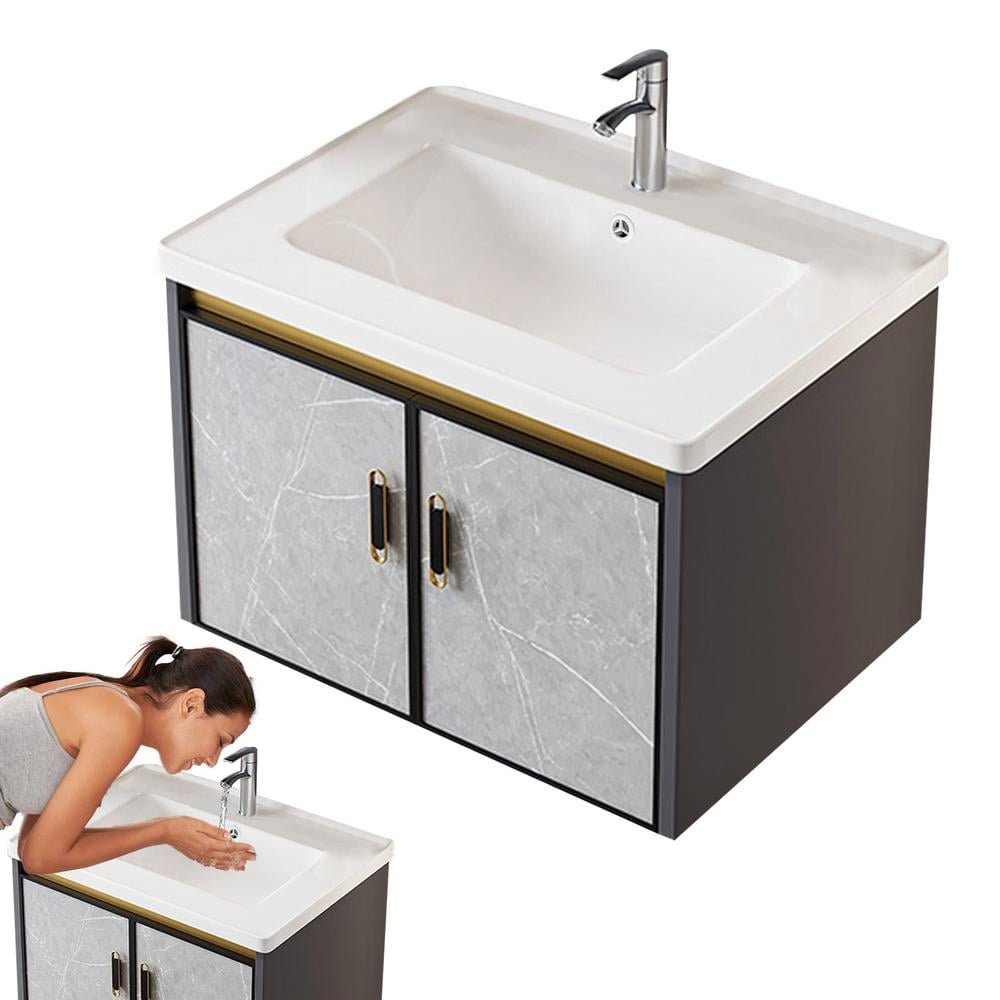 AIHOME Wall Mounted Vanities Bathroom Vanity Sink Combo Bathroom ...