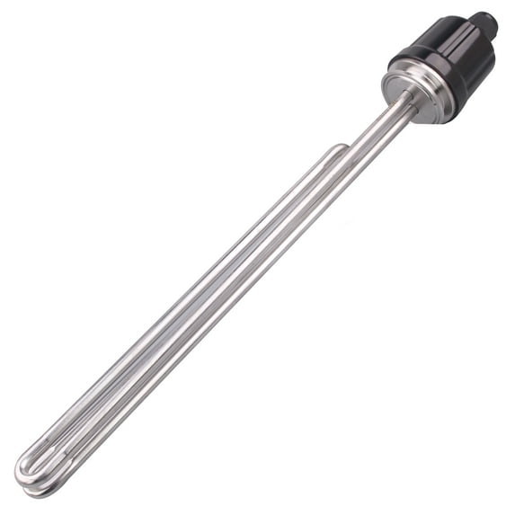 AIICIOO Heating Element Fold Back Type Tri-Clamp Water Heater 240V 5500W Stainless Steel Brewing Heater with Black Plastic Cover