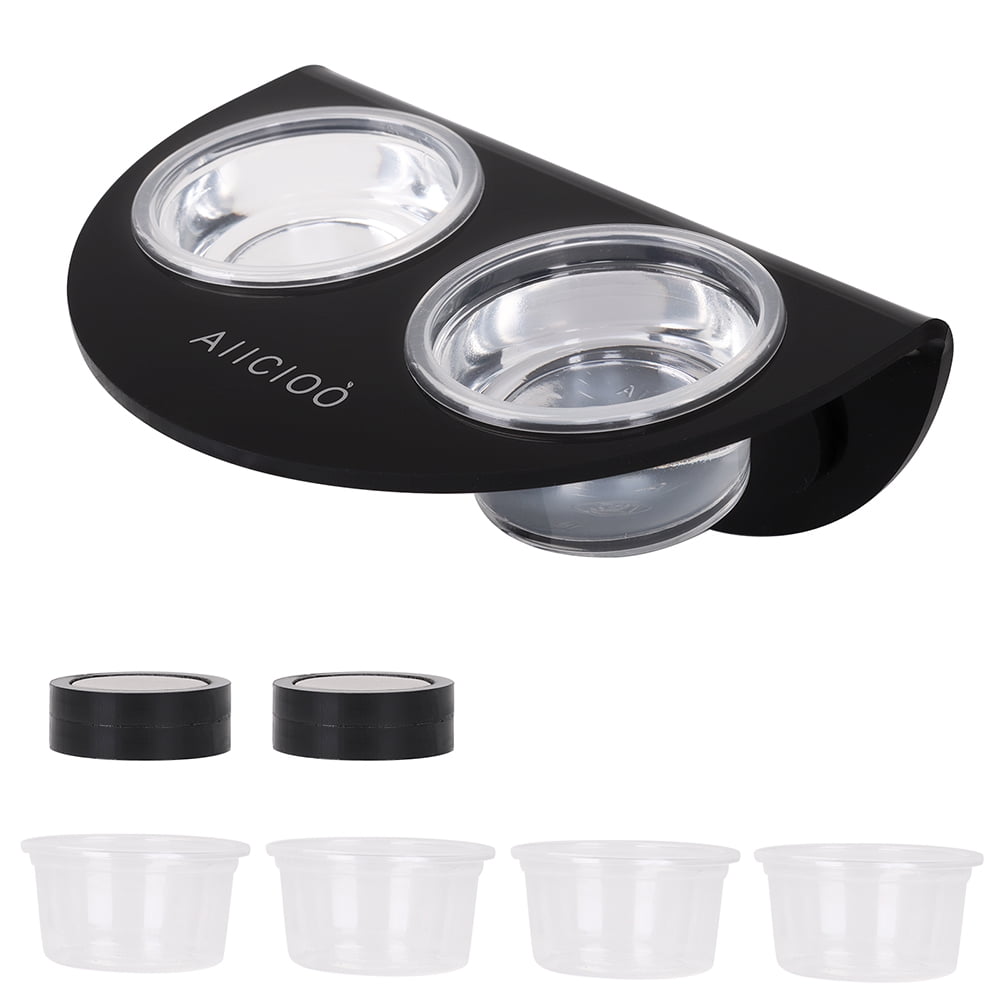 AIICIOO Magnetic Reptile Feeder Cup Gecko Feeder Ledge with 6 pieces Food Water Cups Dish Bowl for Lizard Spider Crested Chameleon Walmart Business Supplies