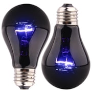 AIICIOO Night Heat Lamp Moonlight Spot Infrared for Reptiles & Amphibians 2 Pack 40W Dark Blue