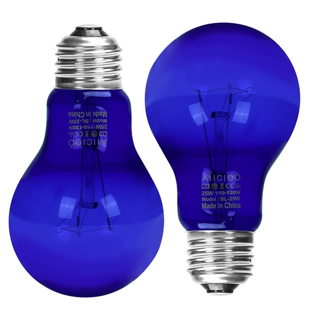 AIICIOO UVA Daytime Blue Reptile Bulb Heating Lamp E26 UVA Light for