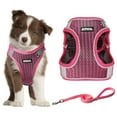 thumbnail image 1 of AIITLE Dog Harness with Leash Set - All Weather Breathable Mesh, Reflective Stripes, Adjustable Escape Proof Pet Outdoor Harnesses for Medium Dogs Hot Pink M, 1 of 6