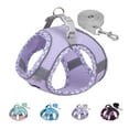 thumbnail image 1 of AIITLE Dog Harness and Leash Set, No Pull Step in Puppy Harness with Breathable Mesh, Reflective Puppy Essentials for Outdoor Walking, Training for Extra Small and Small Dogs, Cats Purple XS, 1 of 8