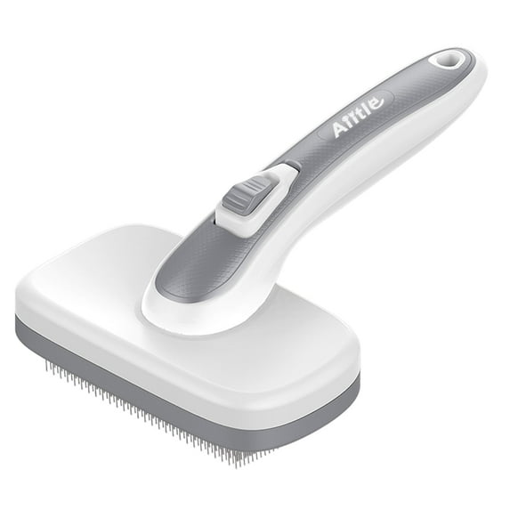 AIITLE Pet Self Cleaning Slicker Brush Profession Grooming Tool for Dogs and Cats White L