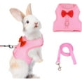 thumbnail image 1 of AIITLE Rabbit Harness and Leash Set with Cute Bow, Soft Breathable Mesh Vest Harness for Rabbits Kitten Ferret Puppy Small Pets Walking Supplies Pink L, 1 of 6