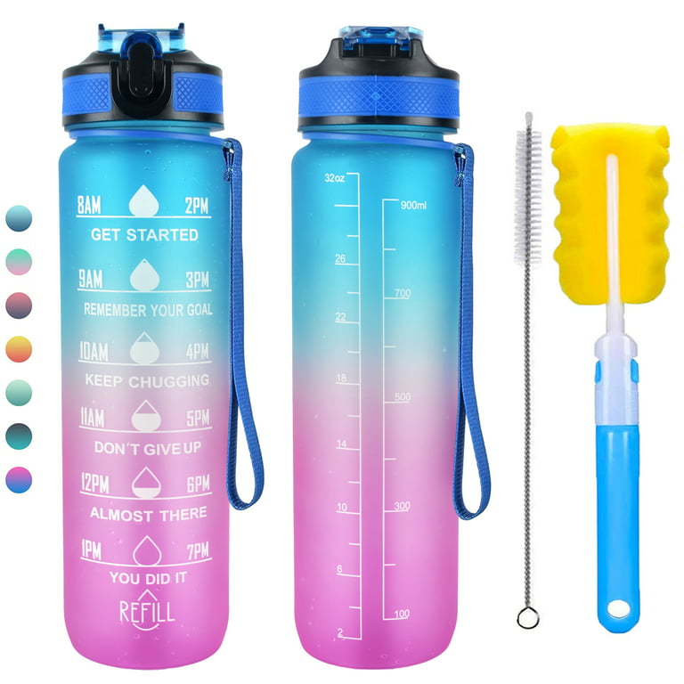 3 Size Wide Mouth Leak Proof Sports Fitness Travel Big Capacity Water Bottle  US