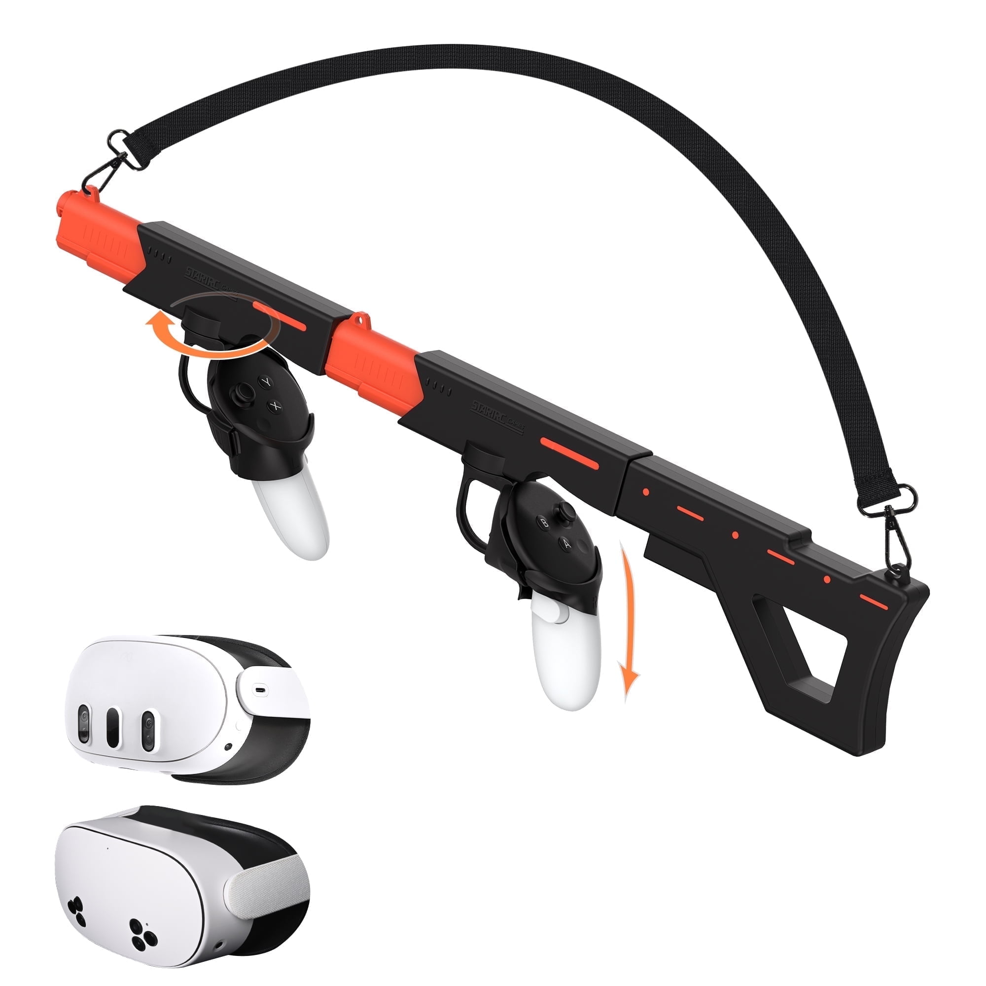VR Gunstock for Meta Quest 3, Quest 3S Rifle-Like or Dual-Pistol