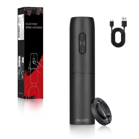 AIKARO - Electric Wine Bottle Opener Automatic Corkscrew, Rechargeable