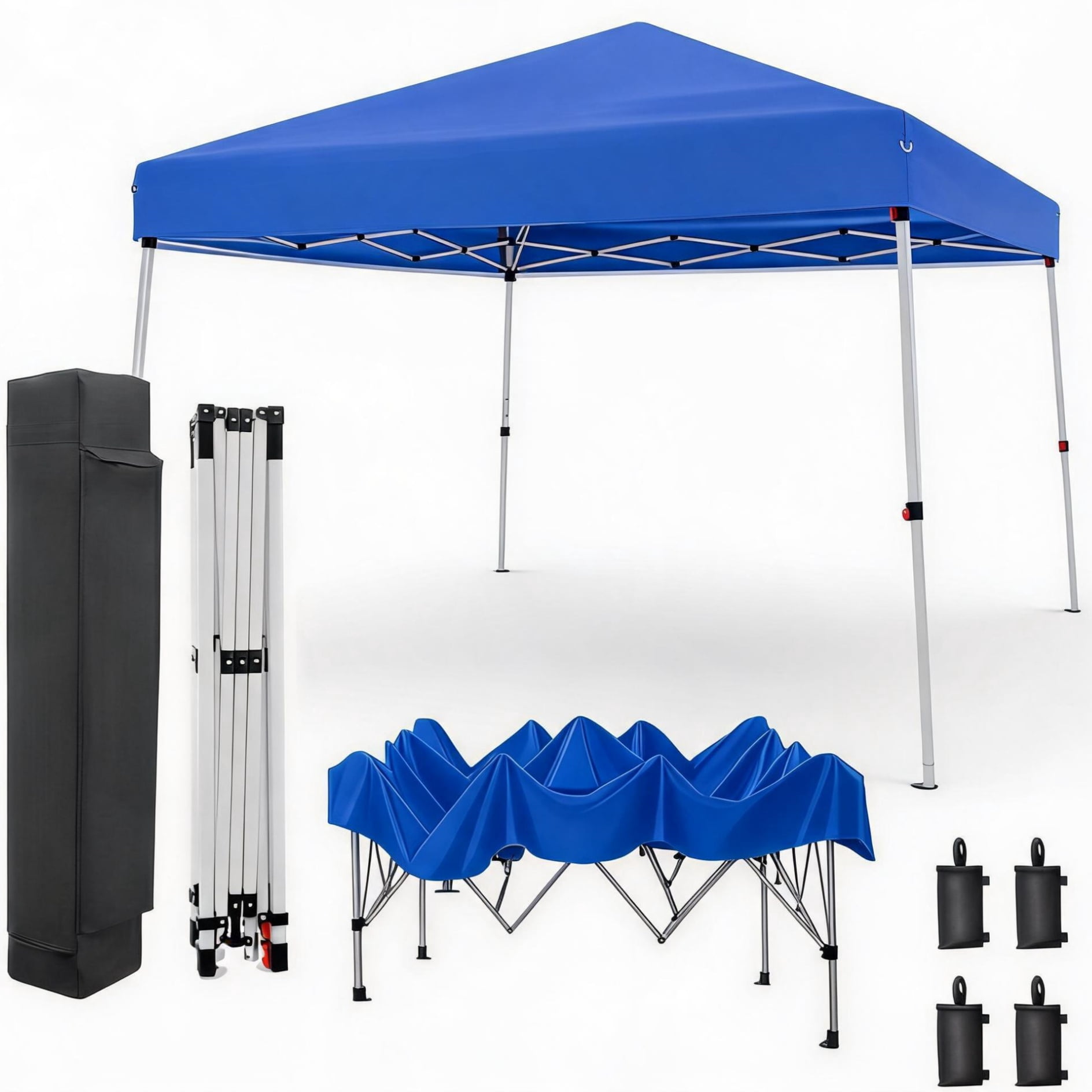 Coleman 10' x 10' Instant Straight Leg Canopy Gazebo with Added