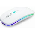 thumbnail image 1 of AIKOKOK Wireless Bluetooth Mouse Rechargeable Laptop Mice Use Portable(Bluetooth5.2 and USB 2.4G) Dual Mode Connection Silent Slim Computer Mouse for Laptop/iPad Tablet/Apple MacBook/PC(Bright White), 1 of 4