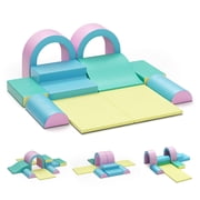 AILEEKISS 10-Piece Foam Climber for Toddlers, Indoor Modular Soft Climbing Toy for Children, Macaroon