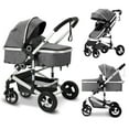 thumbnail image 1 of AILEEKISS 3-in-1 Convertible Baby Stroller with Big Seat and Adjustable Canopy, 24 Pound, Dark Grey, 1 of 10