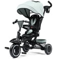 thumbnail image 1 of AILEEKISS 7-in-1 Kids' Tricycle with Push Handle, Foldable Trike Bicycles for Kids 1-5 Years, Green, 1 of 9