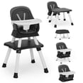 thumbnail image 1 of AILEEKISS 8-in-1 Baby High Chair, Toddler Booster Seat with Dishwasher-Safe Tray, Dark Grey, 1 of 9