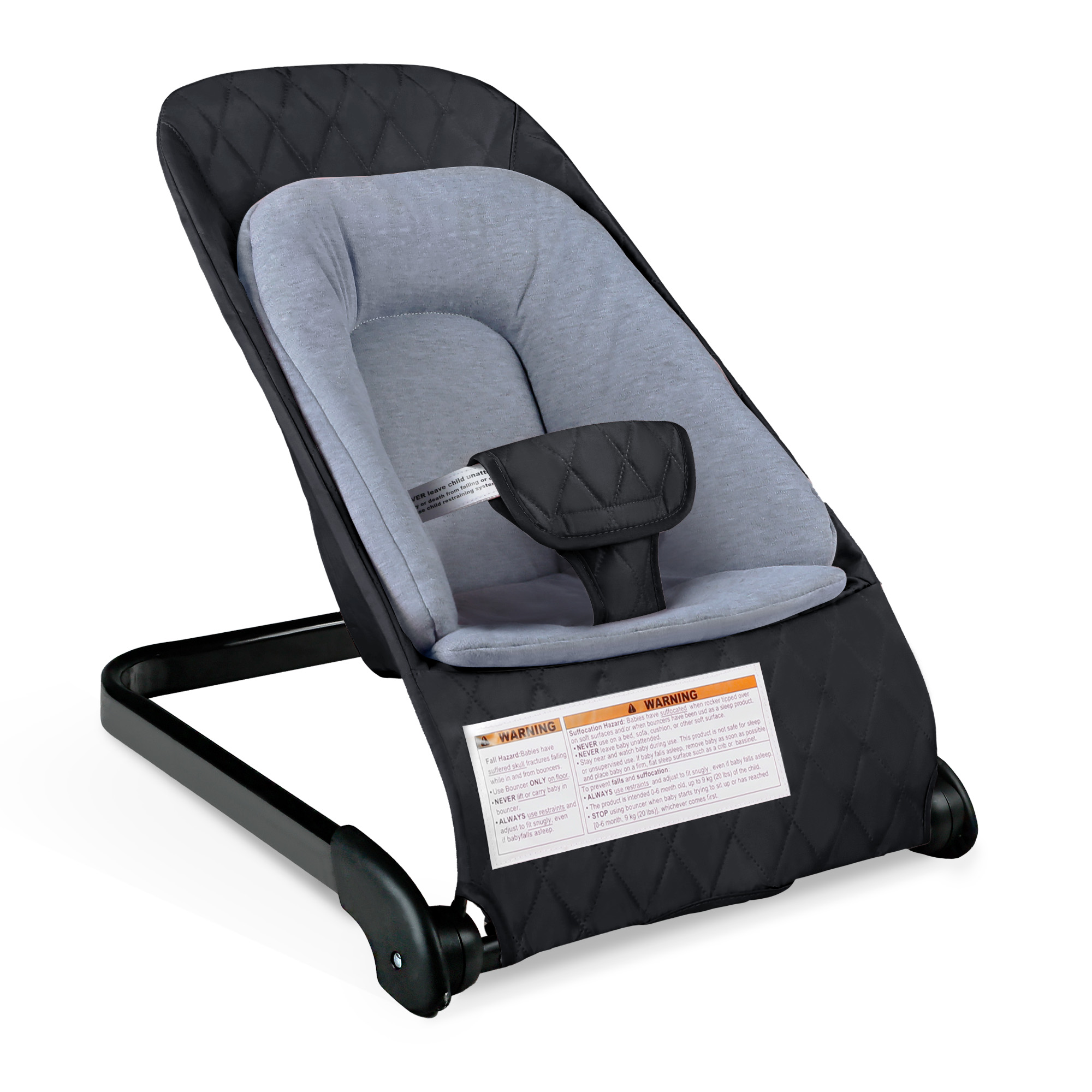 Evolur Tory 2in1 Rocker & Chair in Black