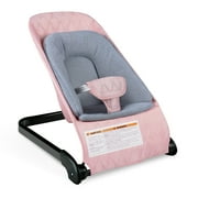 AILEEKISS Baby Bouncer for Infants 3 in 1 Folding Baby Rocker Seat Unisex Lounge Recline Chair, Pink