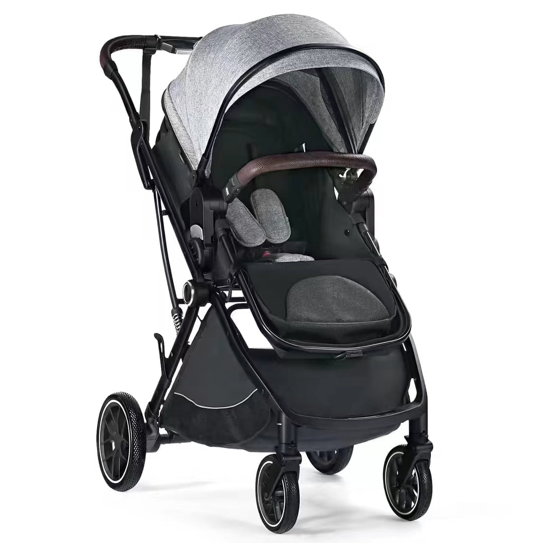 Walmart exclusive discounts  AILEEKISS 3 in 1 Baby Stroller, Unisex Folding Infant Carriage Bassinet for Newborn, Grey