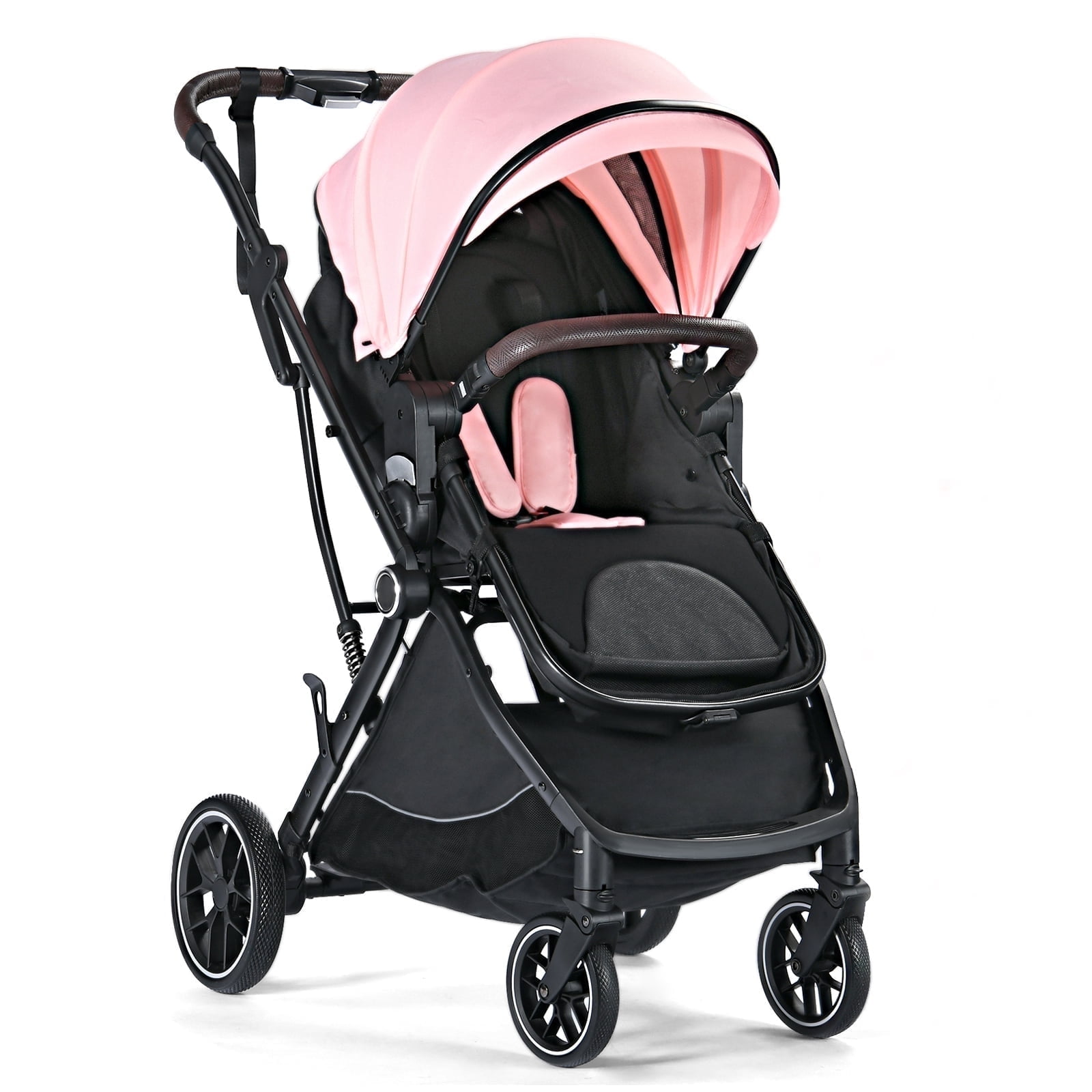 AILEEKISS Baby Stroller, 3 in 1 Stroller for Newborn, Folding Infant Pushchair, 22LB, Pink AILEEKISS Baby Stroller, 3 in 1 Stroller for Newborn, Folding Infant Pushchair, 22LB, Pink
