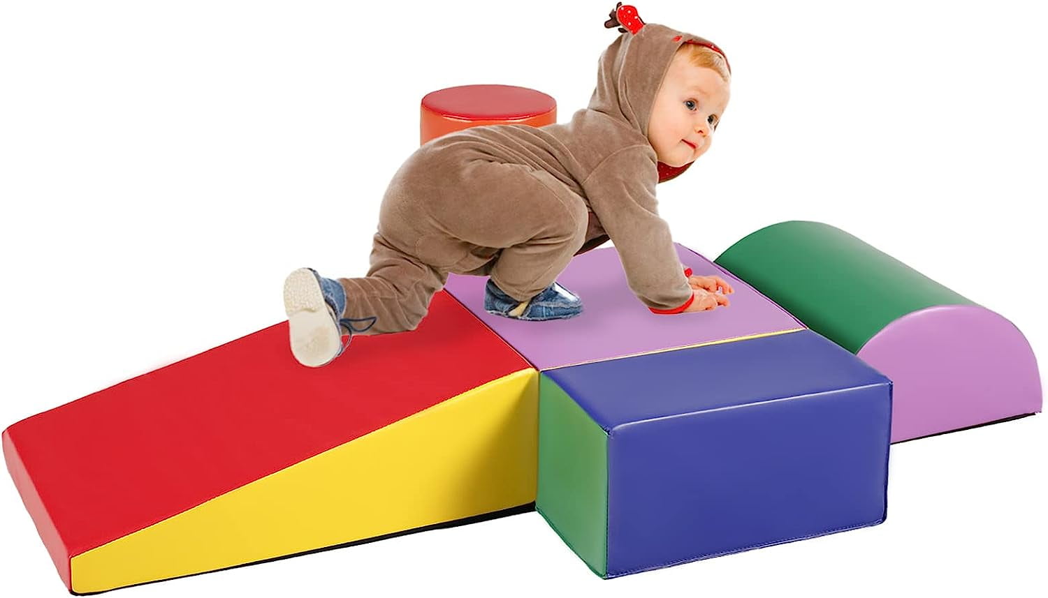 Ikkle 9 in 1 Foam Block Set for Kids Toddlers Crawling and Climbing Toy