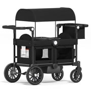 AILEEKISS Wagon Stroller for 2 Toddlers, Collapsible Baby Stroller Wagon with Adjustable Canopy, Black