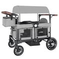 thumbnail image 1 of AILEEKISS Collapsible Wagon Stroller for 2 Toddlers with Adjustable Canopy, 44 Pounds, Grey, 1 of 16