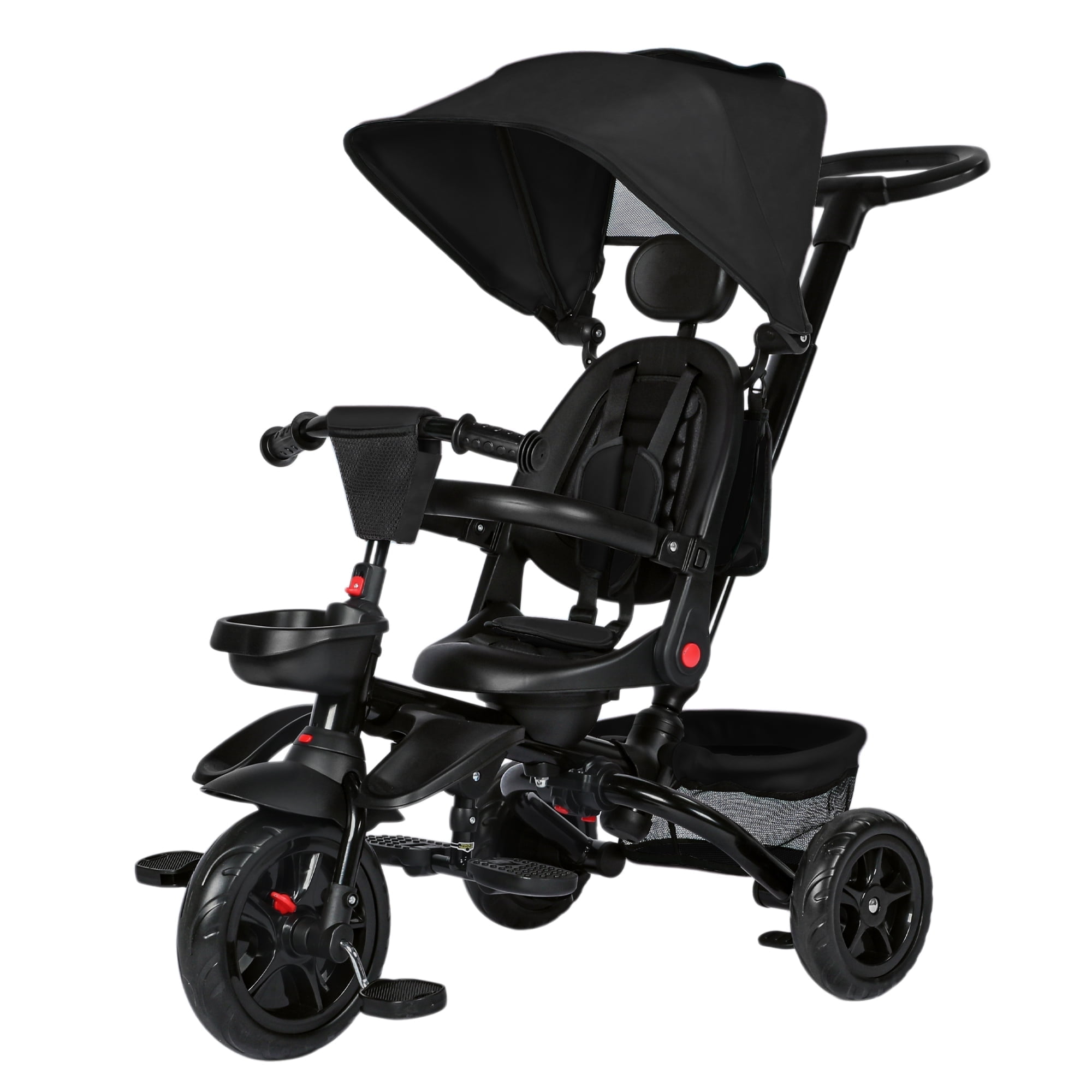 AILEEKISS Foldable Kids Tricycle Stroller, 8-in-1 Toddler Bike