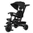thumbnail image 1 of AILEEKISS Foldable Kids Tricycle with Push Handle, 7-in-1 Ride Trike for Infant 1-5 Years, Black, 1 of 10