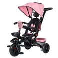 thumbnail image 1 of AILEEKISS Foldable Kids Tricycle with Push Handle, 7-in-1 Ride Trike for Infant 1-5 Years, Pink, 1 of 9