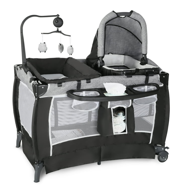 AILEEKISS Portable Nursery Center Playard 5 in 1 Foldable Baby Bassinet Unisex Crib 0 36 Months