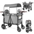 thumbnail image 1 of AILEEKISS Stroller Wagon for 2 Toddlers with Canopy, All-Terrain Baby Wagon Stroller, 55 Pounds, Grey, 1 of 14