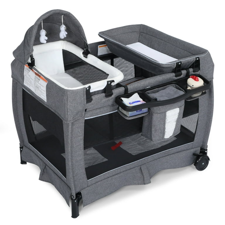 THE PEDDLERS 3枚 AILEEKISS 4-in-1 Portable Baby Play Yard with Changing Table