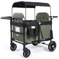 thumbnail image 1 of AILEEKISS Wagon Stroller for 4 Toddlers, 4-in-1 Baby Wagon with Canopy, 59 Pounds, Green, 1 of 10