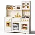 thumbnail image 1 of AILEEKISS Kids Kitchen Playset for Children, Realistic Pretend Kitchen Toy with Ice Maker, Beige, 1 of 11