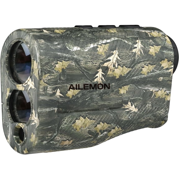 AILEMON Hunting Laser Rangefinder Bow Range Finder Camo Distance Measuring Outdoor Wild 900Y with Red Display, Distance/Angle/Scan 6X Magnification