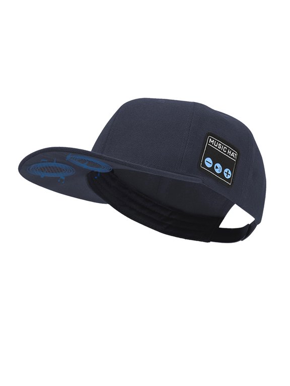 Bluetooth Speaker Hat Snapback Baseball Cap Open Ear Audio HD Mic Hands Free Call Bluetooth 5.4 6 to 8H Playtime, Blue