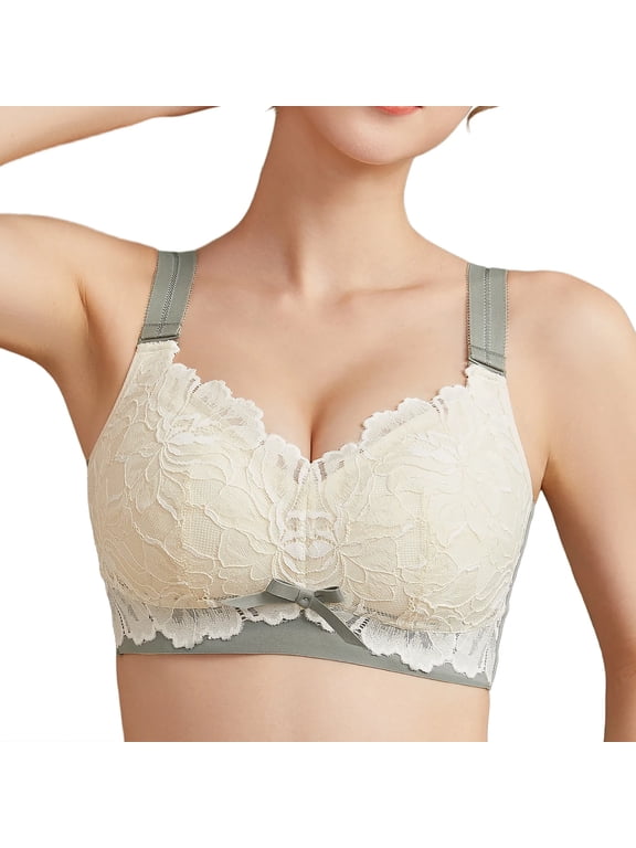 bras for women wireless full figure comfort minimizer no wire plus size bra full coverage wirefree cute comfy wide strap lifting up minimizering comfortable womens bras Green 38DDD 38 DDD