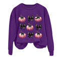 AILIYIL Clearance Ladies Pumpkin And Bow Tie Print Round Neck Casual