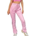 thumbnail image 1 of AILIYIL New Pants Ladies' Solid High Rise Pleated Drawstring Casual Stack Temperament Pants (Pink,XXL), 1 of 4