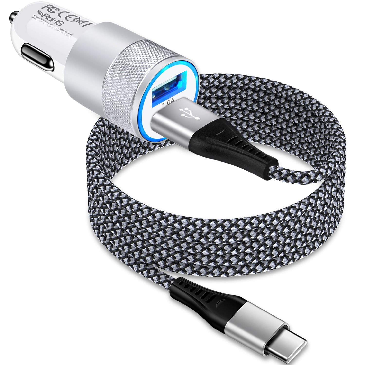 AILKIN Car Charger,Type C Car Charger Adapter 3.4A Dual USB Car Charger ...