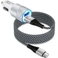 thumbnail image 1 of AILKIN Car Charger,Type C Car Charger Adapter 3.4A Dual USB Car Charger with Type C USB C Cables Car Cigarette Lighter Adapter Socket Charger with 6ft Type C Fast Charging Cords USB Cables, 1 of 7