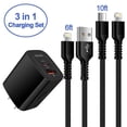 thumbnail image 1 of AILKIN Compatible with iPhone Charger Fast Charging Block with Charging Cables 10ft Cords,20W PD USB C Charger Fast Charging Station Charger Blocks Compatible with iPhone 14/13/12/11, 1 of 8