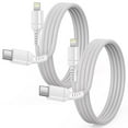 thumbnail image 1 of AILKIN Compatible with iPhone Charger Fast Charging 6ft Cords 2pcs Compatible with iPhone 14/13/12/11/10,White, 1 of 6
